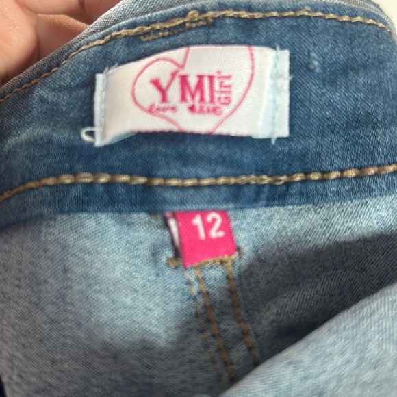 Blue Jean overalls stretchy, comfortable material size 12 girls - Picture 2 of 2